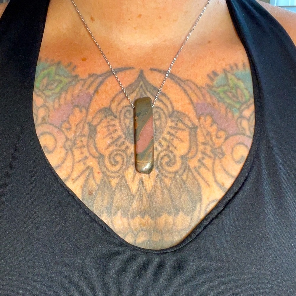 Jasper Necklace Natural Crystal Healing Strength